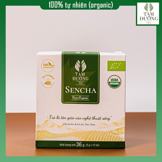 Hộp trà pyramid Sencha hữu cơ (12 gói) - Tam Đường