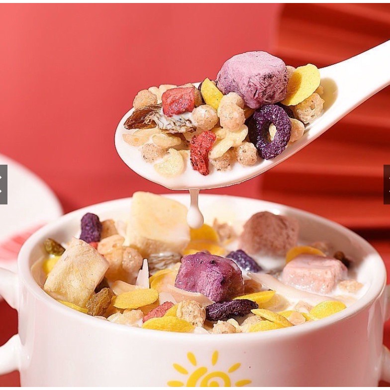 Ngũ cốc sữa chua hoa quả MEIZ , ngũ cốc yến mạch giảm cân