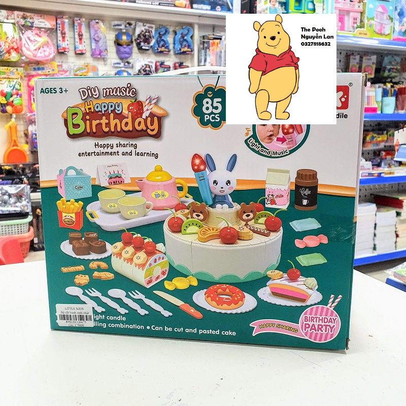 Đồ Chơi Bánh Sinh Nhật, Đồ Chơi Bánh Ngọt Cho Bé 85 PCS