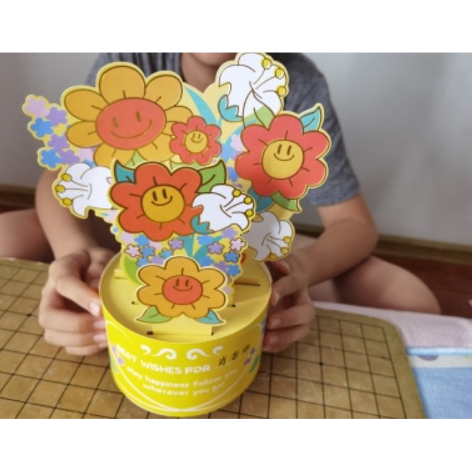 SET DIY / BỘ KIT LÀM TÚI HOA QUÀ TẶNG TRONG SUỐT CÓ ĐÈN LUNG LINH