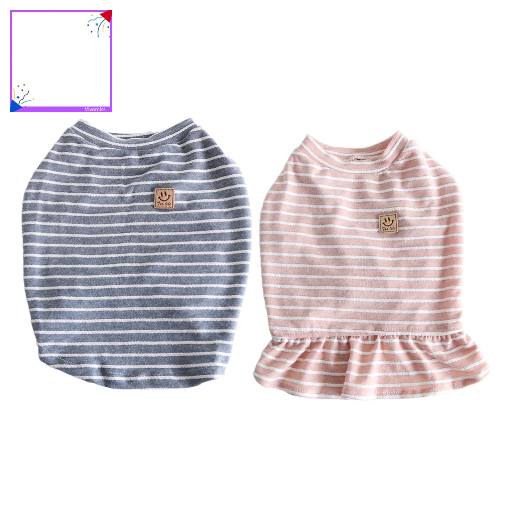 Áo Thun Họa Tiết Kẻ Sọc Thời Trang Cho Thú Cưng