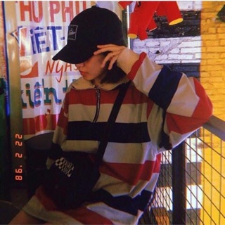 Polo zip mã1 sọc tan nam nữ đều mặc được