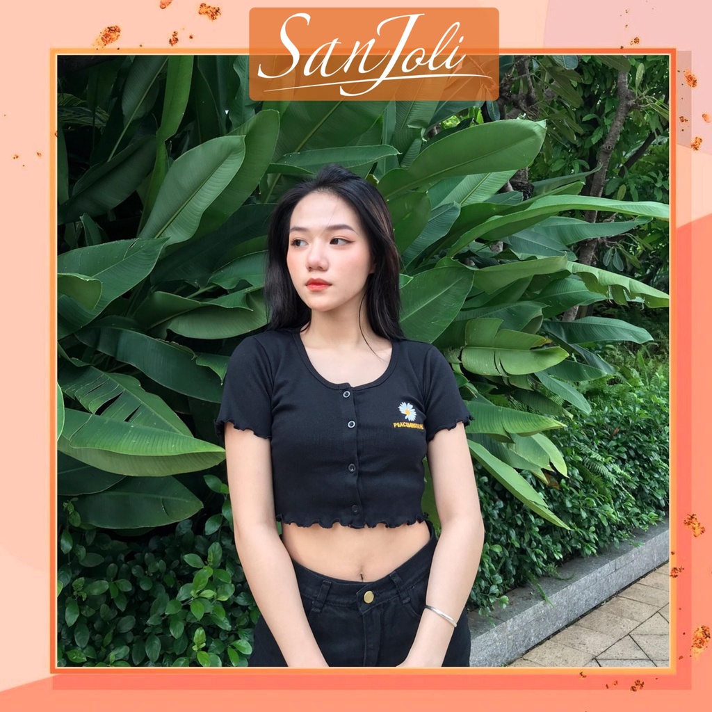 Áo Croptop Ôm Body LOKOSA , Áo thun Croptop tay ngắn sexy đẹp Kiểu Ulzzang AO006