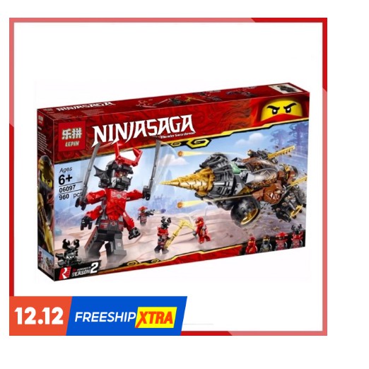 Bộ Lego lắp ráp xếp hình Ninjago Lepin 06097- Xe Khoan Khổng Lồ- legoxanh