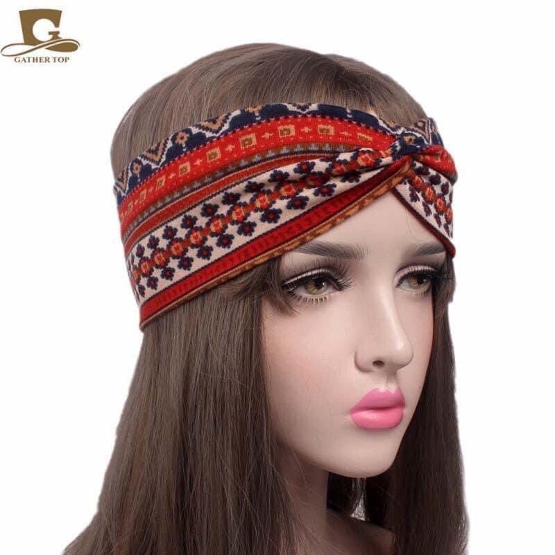 Turban phong cách thổ cẩm vintage thời trang nữ m153