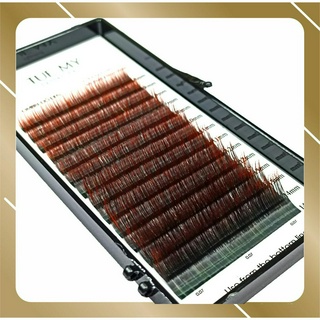 Ombre Đỏ Đen - Mi Lụa Màu Classic 0.07 Mix Size (14 line)