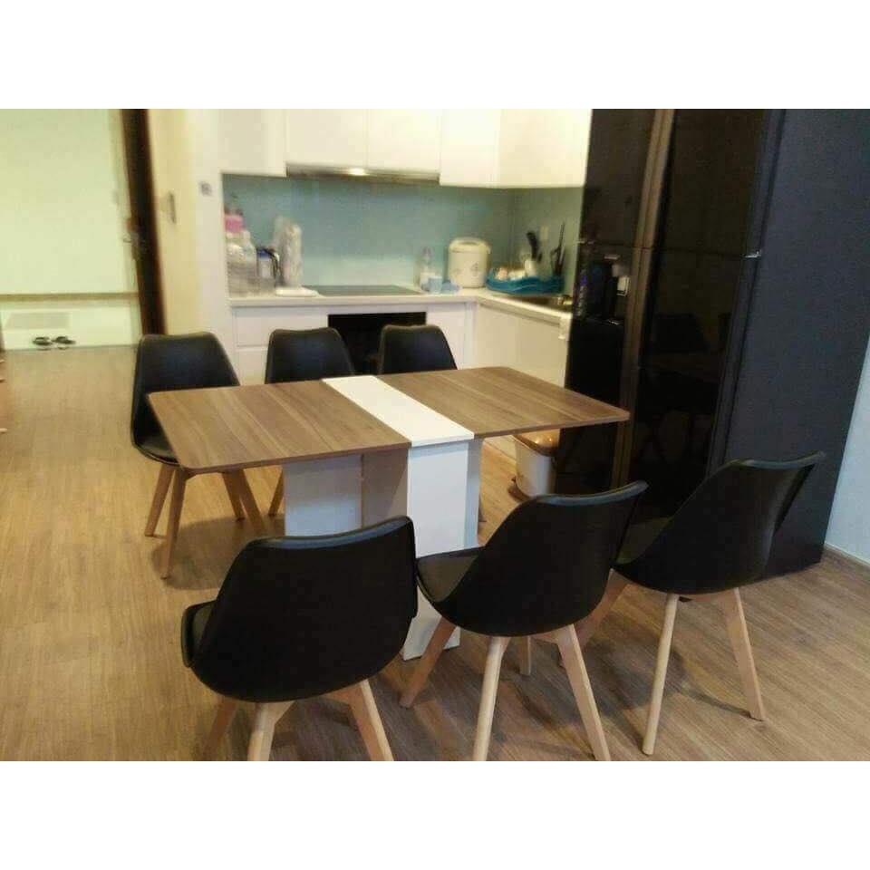 Bàn ăn gỗ thông minh nhỏ gọn phù hợp với không gian bếp tiết kiện diện tích(kèm bánh xe) BATM5