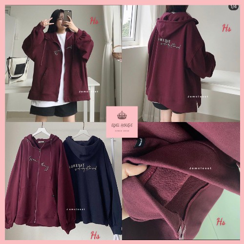 Áo Khoác Nữ, Áo Khoác Nỉ Someday Có Mũ Form Rộng Chất Liệu Nỉ Cotton Dày Edel E467 | BigBuy360 - bigbuy360.vn