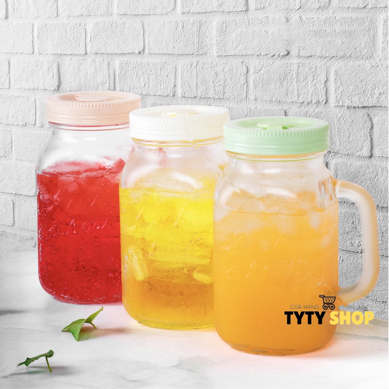 [Video] Ly thủy tinh nắp nhựa có tay cầm Lock&Lock Glass Jar dung tích 630ml LLG002