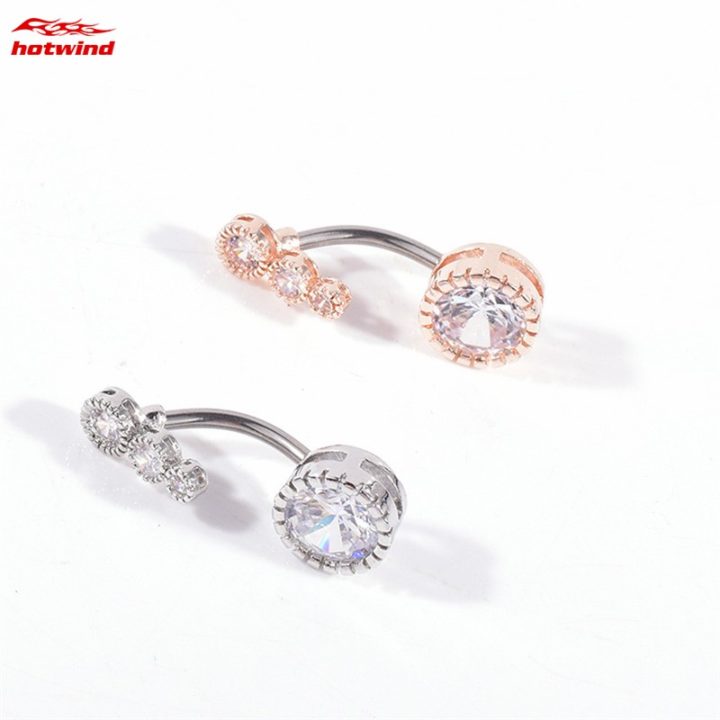 Set 4 Khuyên Rốn Đính Đá Thời Trang Cho Nữ