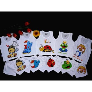 Combo 5 Bộ Đồ Áo Ba Lỗ Quần Đùi Hình Thú - Vải Đẹp Cotton 100% (4-22kg)