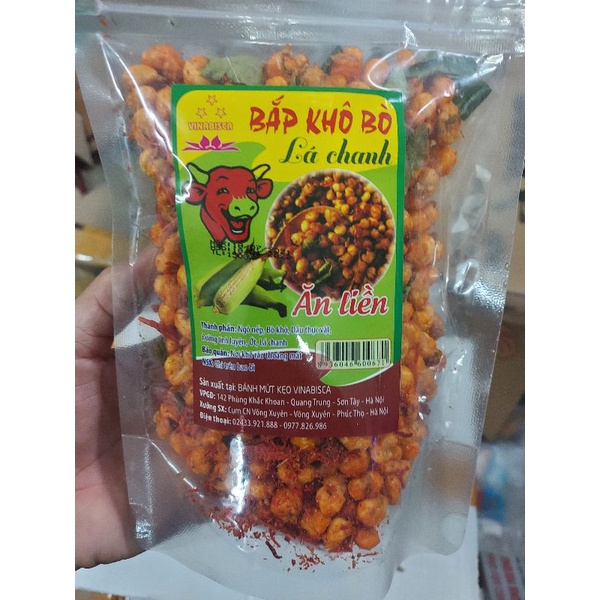 Bắp khô bò lá chanh loại ngon (150g) Bắp sấy giòn 200g