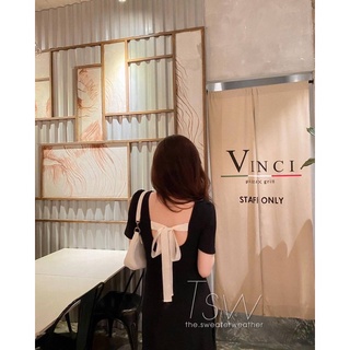 ĐẦM MAXI ĐEN DÂY NƠ LƯNG TRẮNG