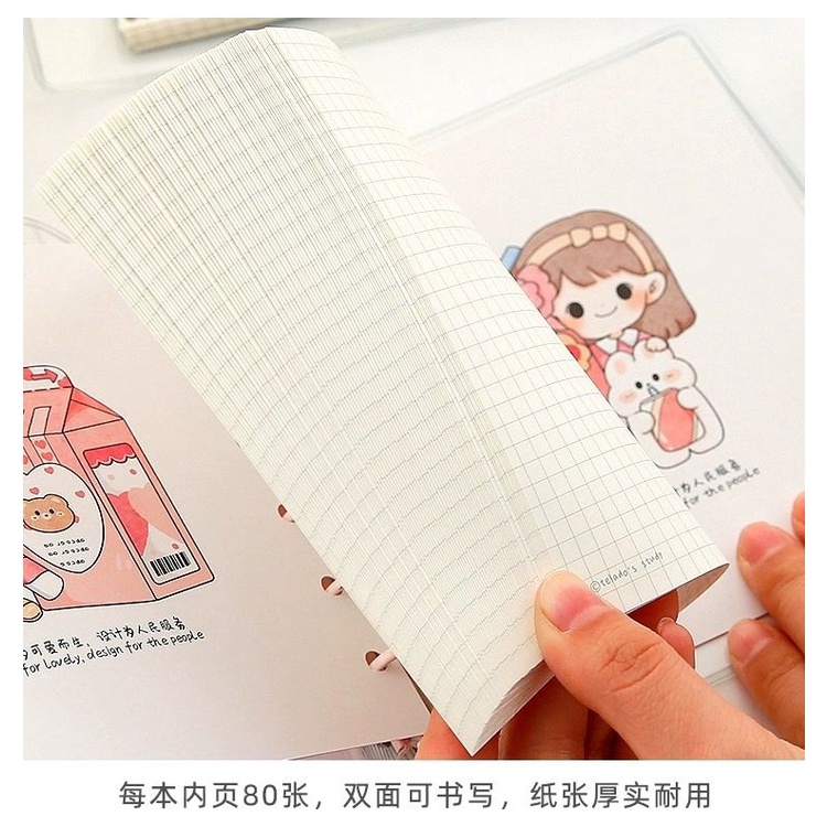 Sổ Tay Abu Hình Vuông Họa Tiết Dễ Thương