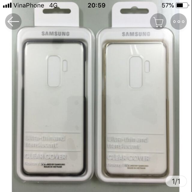 Ốp hãng clear cover cho máy S9 plus