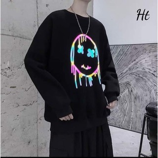[Sói Xám] [Free ship 50k] ❤️❤️❤️- Áo nỉ cổ tròn mặt chảy X HT12 -Vải xịn