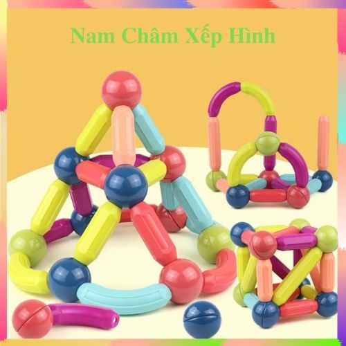 [MÃ GIẢM 10K] Bộ đồ chơi xếp hình nam châm cho bé, nam châm xếp hình thông minh, chất liệu nhựa ABS cao cấp, AKA Store