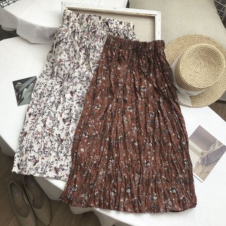 Chân váy hoa nhí dáng dài (cạp chun)