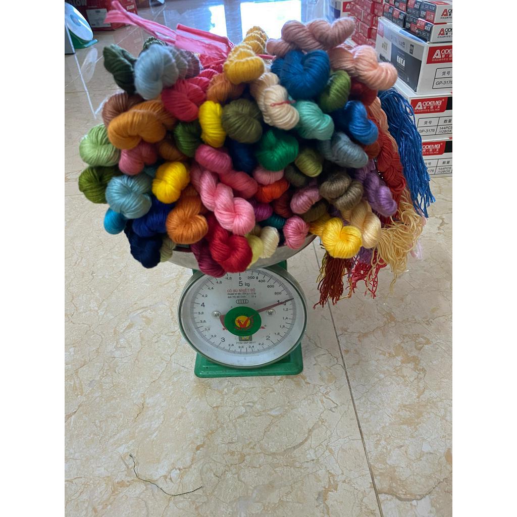 1Kg chỉ Cotton Siêu Đẹp (TRÊN 80 MÀU NGẪU NHIÊN)