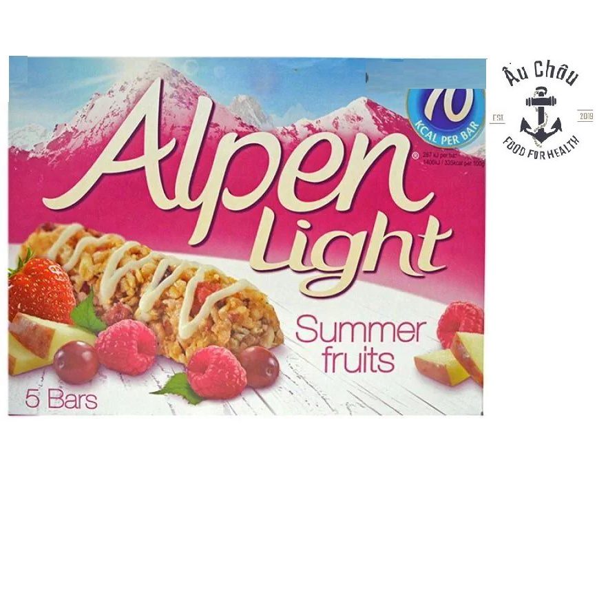Thanh ngũ cốc trái cây đủ 3 loại Alpen NK Anh 95g 5 thanh - ÂU CHÂU SHOP