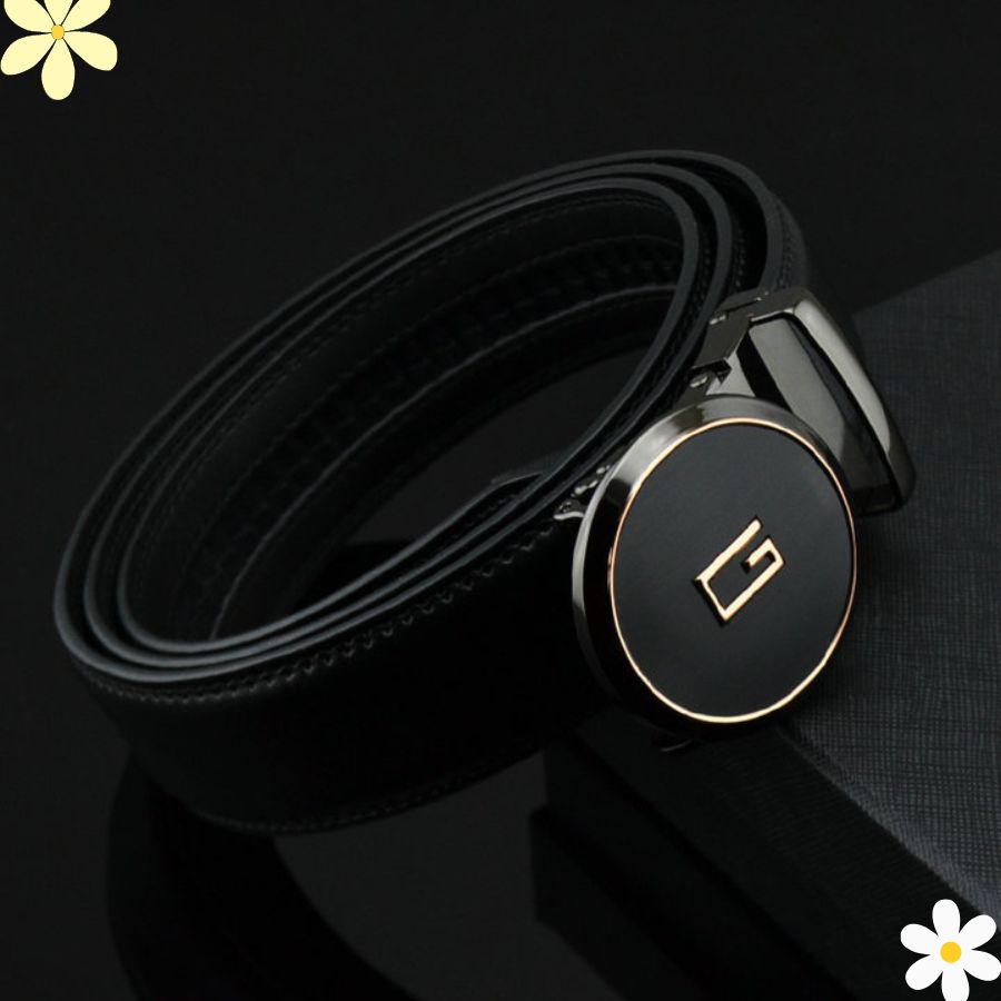 Thắt Lưng Nam Da Bò Khóa Tự Động Cao Cấp - Dây Nịt Nam Tặng Kèm Hộp -TLG - Lambos_store