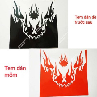 Tem decal dán dè trước sau xe máy giá 1 cái