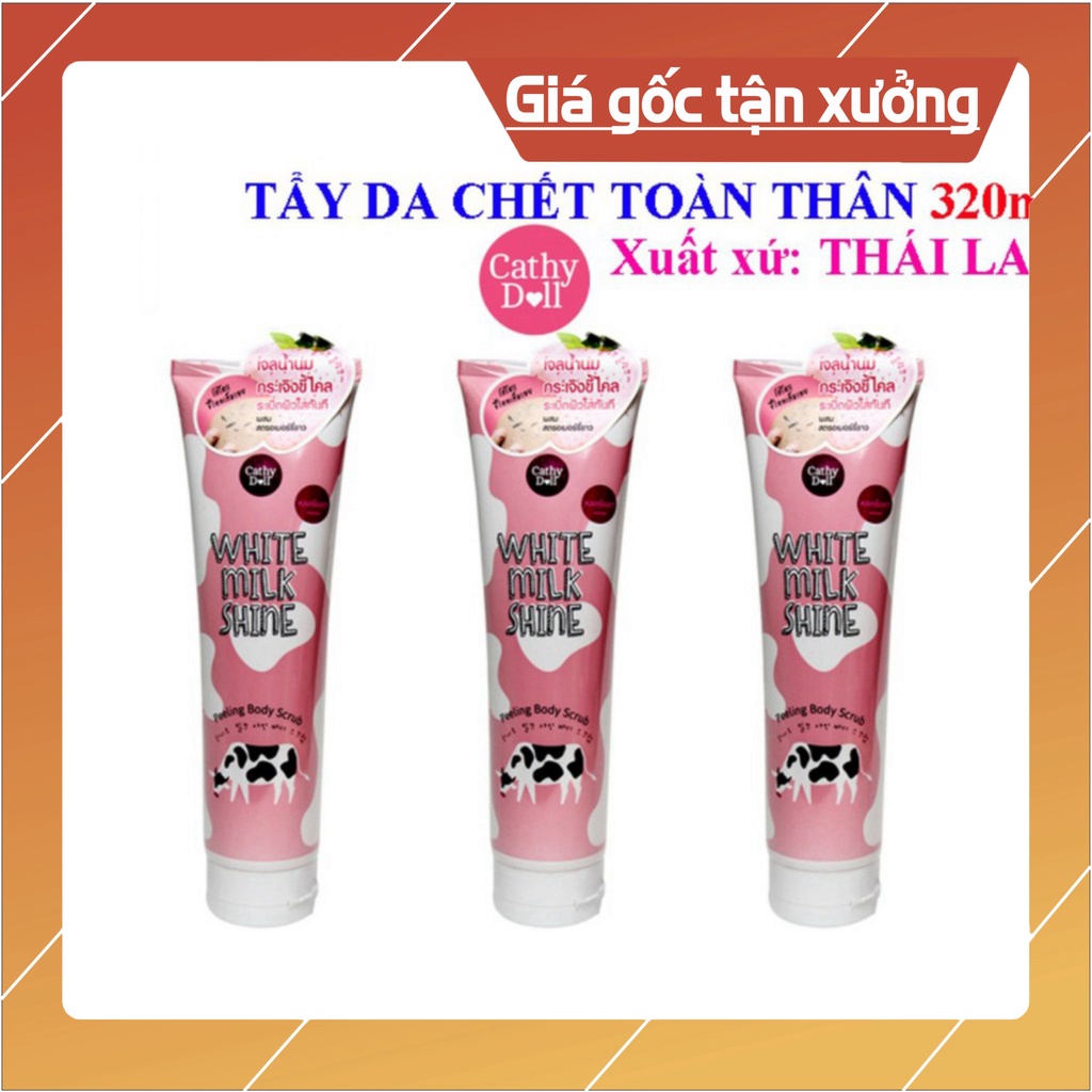 Tẩy da chết toàn thân white milk shine cathy doll 320ml