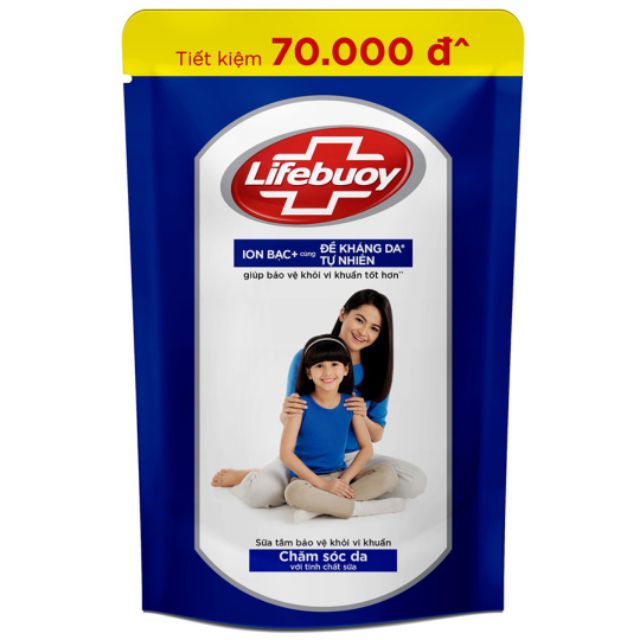 (mua 3 túi tặng khăn tắm 35x75cm) Sữa Tắm Lifebuoy chăm Sóc Da túi 850g | BigBuy360 - bigbuy360.vn