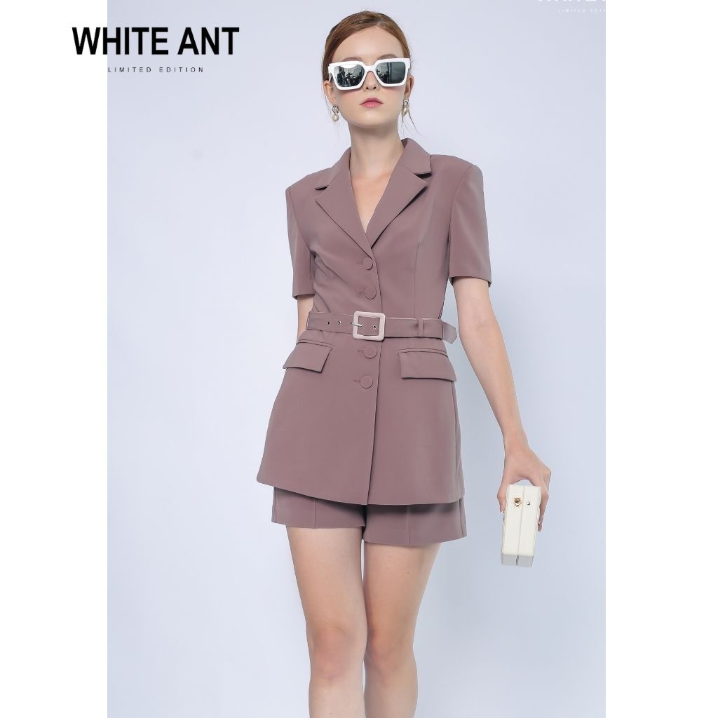 Quần Sooc Nữ WHITE ANT Thiết Kế Xếp Ly Trước Có Kèm Đai Eo Trẻ Trung, Chất Liệu Cao Cấp Chống Nhăn Xù 250901001