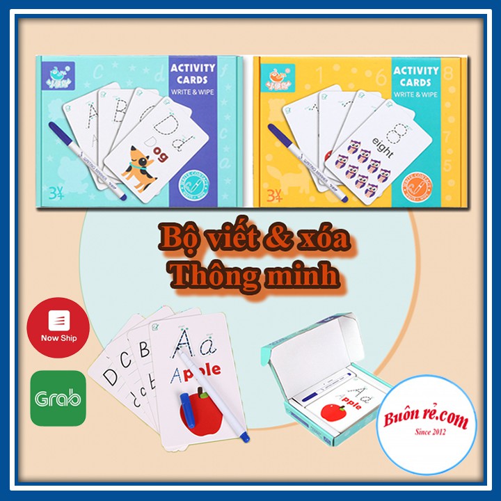 Thẻ học Viết Xong Rồi Xoá giúp bé nhận biết tốt 00131