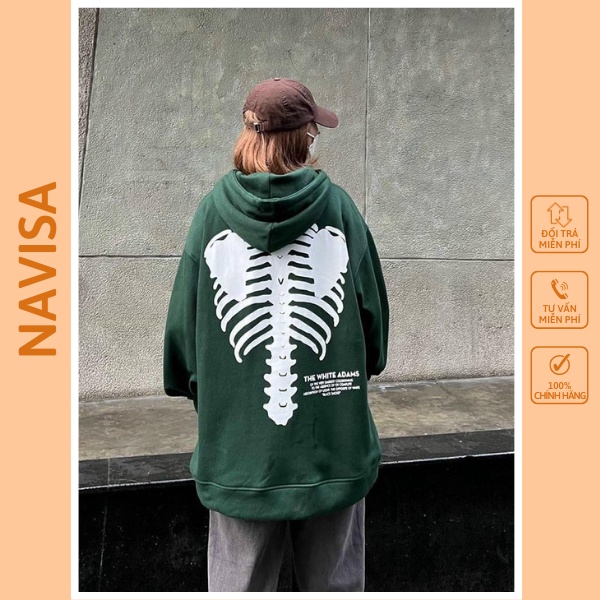 Áo khoác nỉ nữ hoodie form rộng cute hàn quốc NAVISA M406
