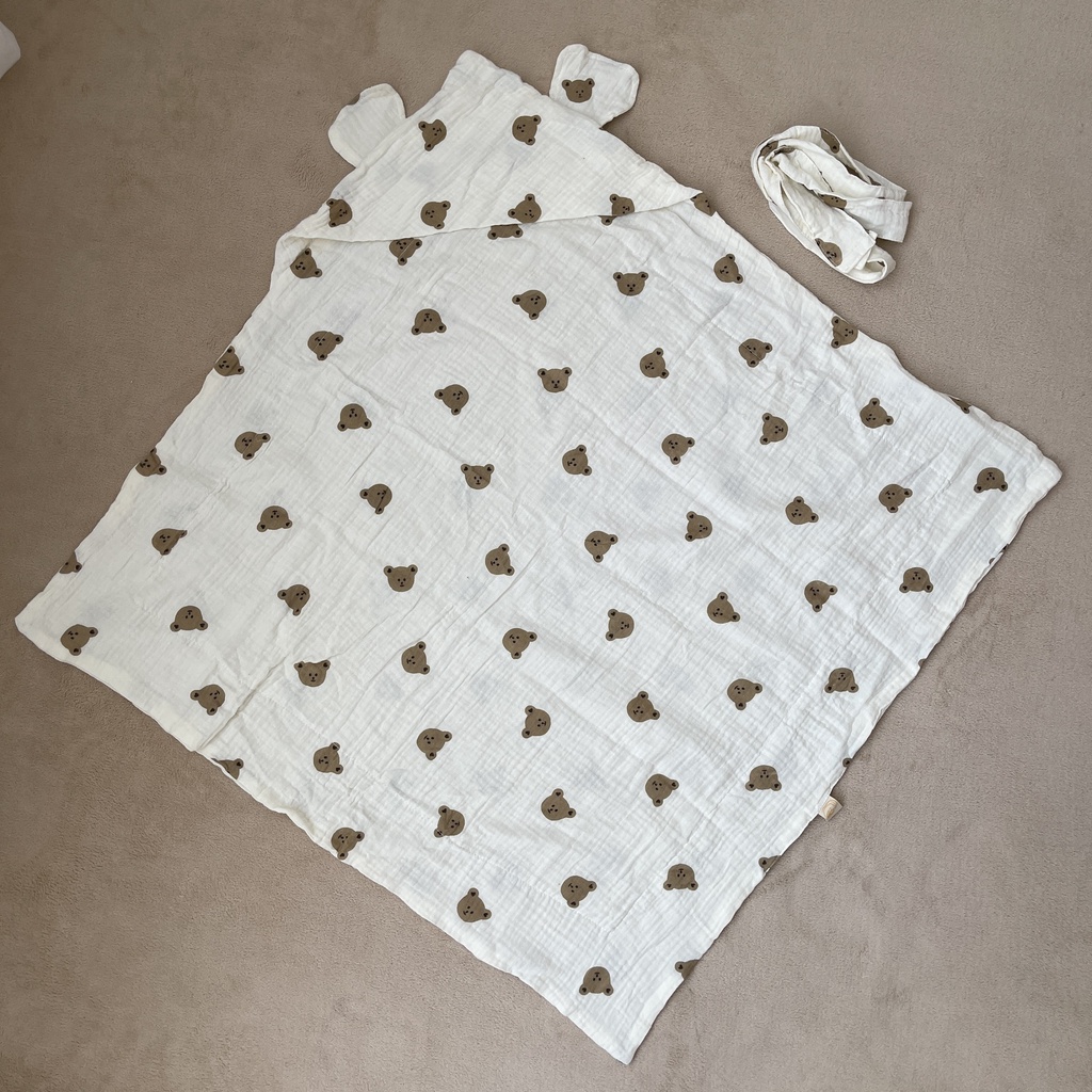 Ủ sơ sinh hè xô muslin cao cấp CHIPMUNK mềm mại, thoáng khi, an toàn cho bé