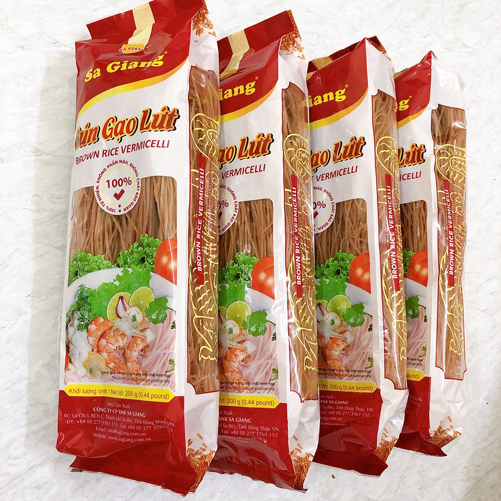 Bún gạo lứt Sa Giang (200g), bún gạo lức thực dưỡng, Eatclean | BigBuy360 - bigbuy360.vn
