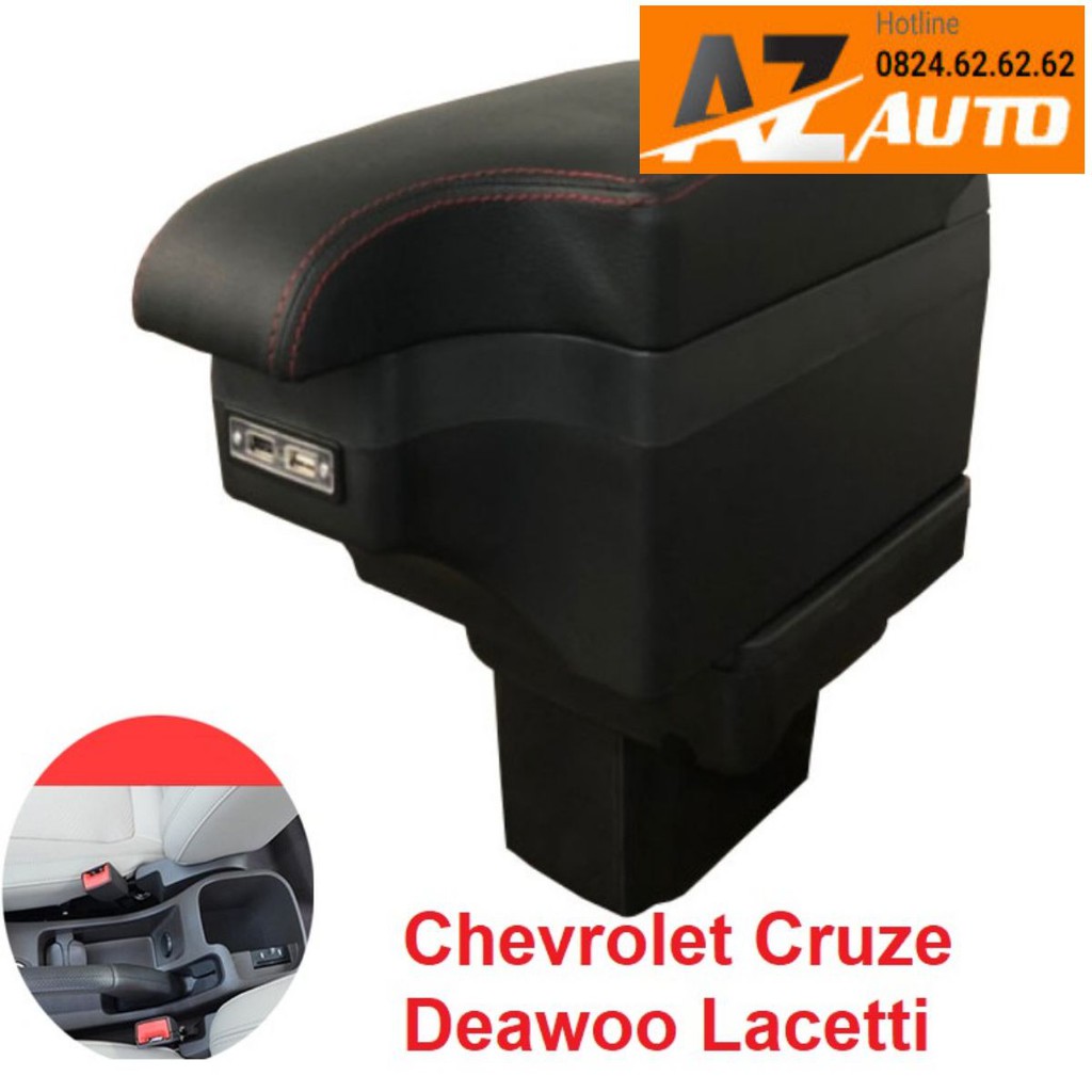 Hộp tỳ tay ô tô cao cấp Chevrolet Cruze tích hợp 6 cổng USB - hàng cao cấp