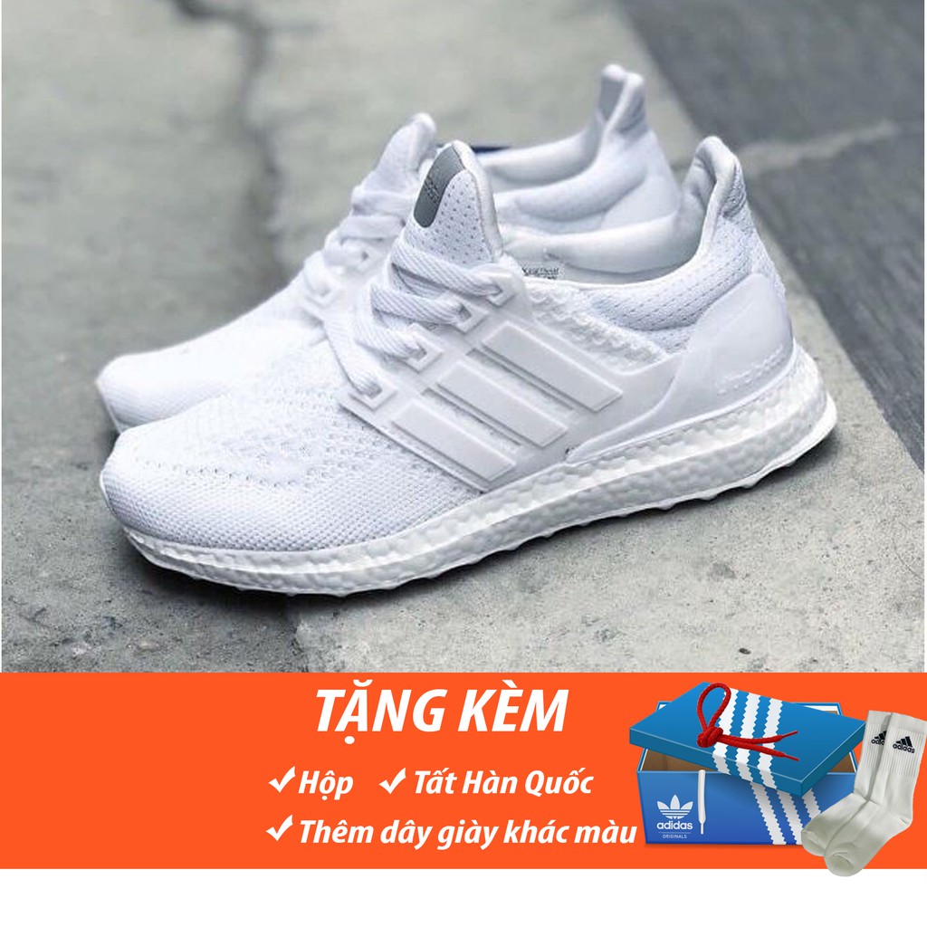 Giày Ultra Boost trắng 3.0 (fullbox + tặng tất)