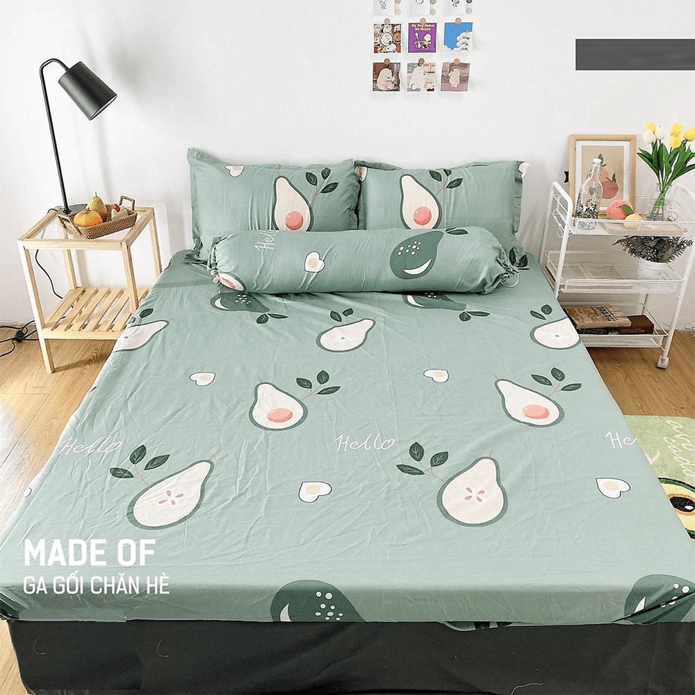 Bộ ga đệm 4 món Sunzin  Ga trải giường Cotton poly được bo chun sẵn cho đệm  đủ kích thước