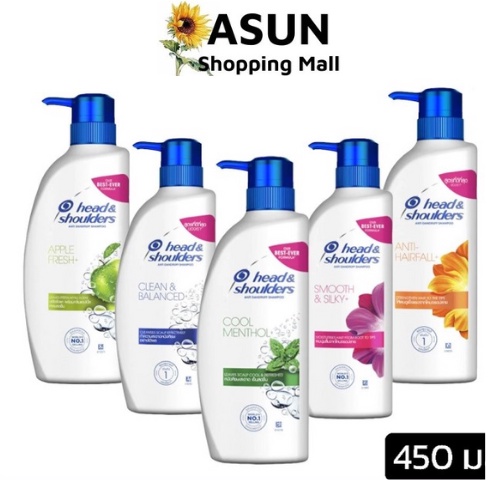 Dầu Gội Head &amp; Shoulders Thái Lan 410ml Sạch Gàu, Giảm Ngứa Tinh Chất Bạc Hà Mát Lạnh Cool Methol +