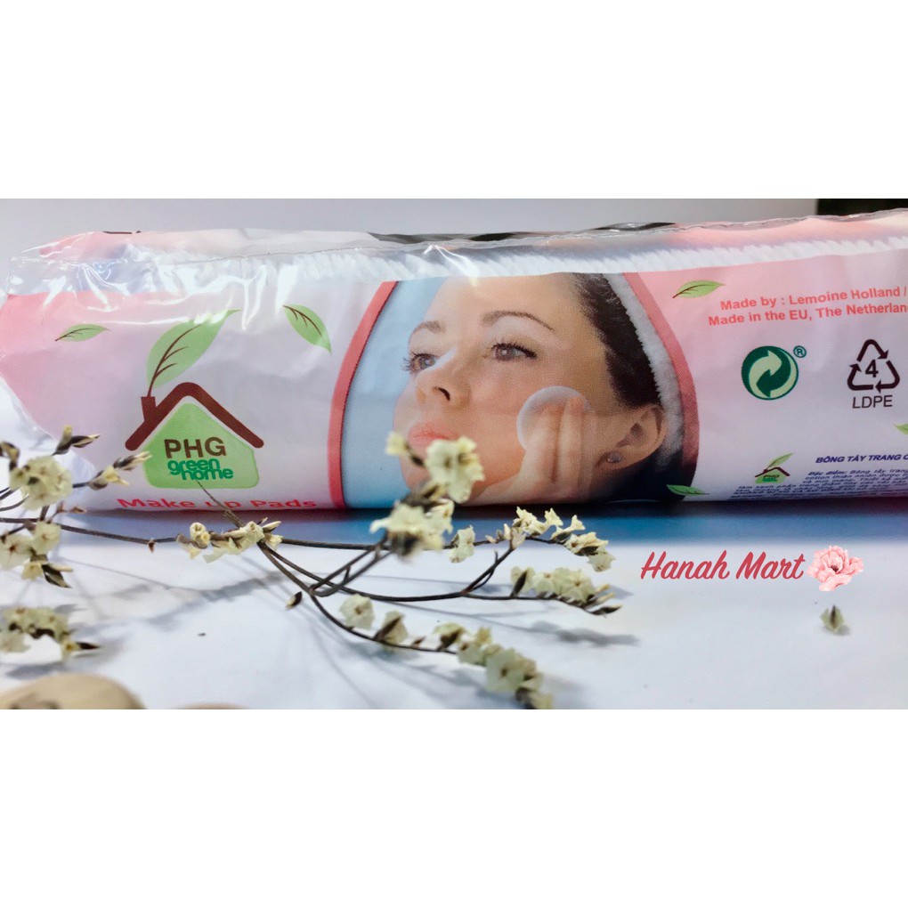 Hàng Châu Âu chất - Bông tẩy trang cotton cao cấp 120 miếng PHG Green Home | BigBuy360 - bigbuy360.vn