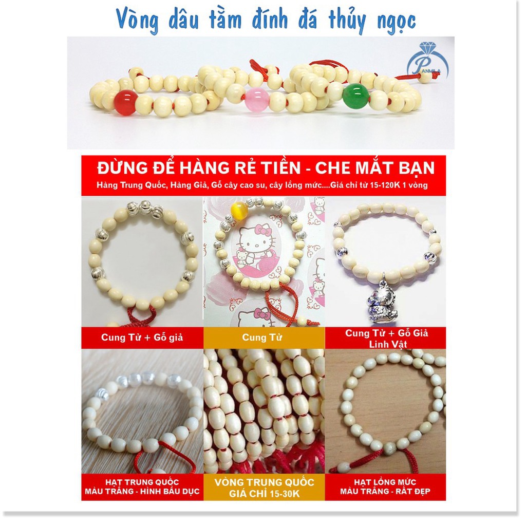 (FREE SHIP - VÒNG DÂU THẬT) Vòng dâu tằm PANMILA - Vòng tay cho bé