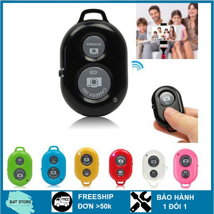 Nút Remote Shutter - Nút Bấm Bluetooth Điều Khiển Từ Xa Chụp Ảnh Tự Động Cho Smartphone, Iphone, Ipad