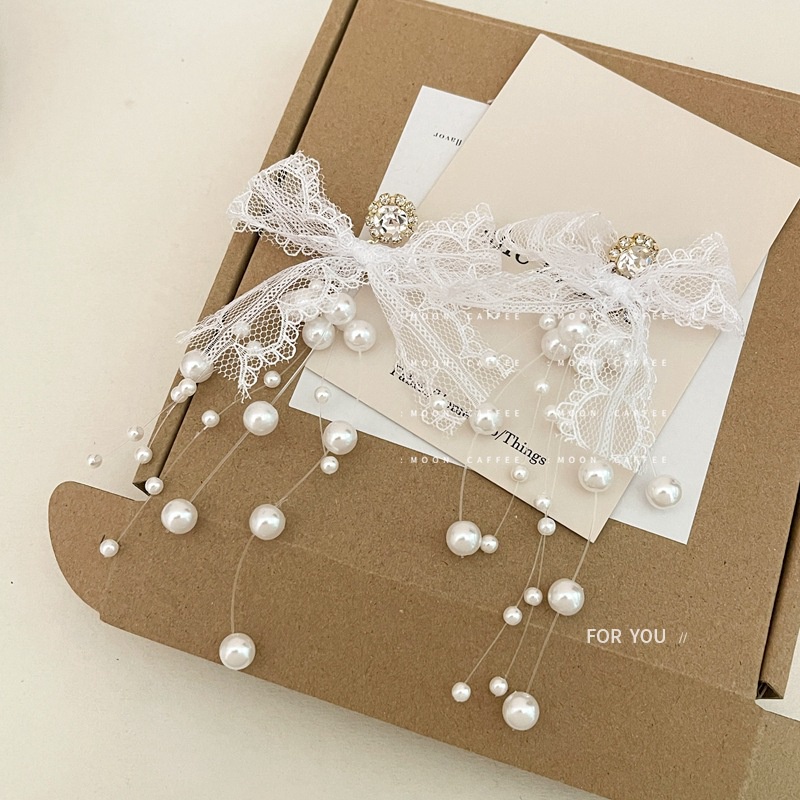 Bông Tai Bạc 925 Hình Nơ Đính Ngọc Trai Phong Cách Nhật Hàn Xinh Xắn Thời Trang