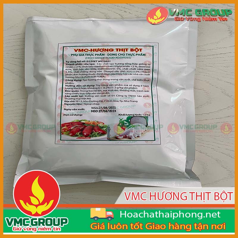 01 KG HƯƠNG THỊT BỘT VMC TẠO MÙI THƠM TỰ NHIÊN CHO GIÒ CHẢ, XÚC XÍCH