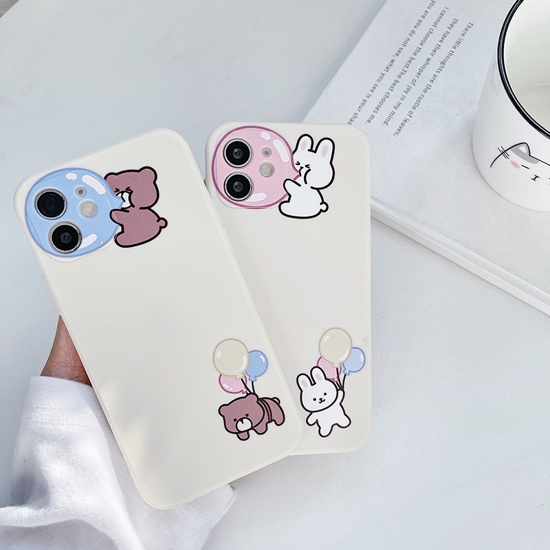 Ốp lưng iphone lưng in hình gấu thỏ  5s/6/6plus/6s/6splus/7/7plus/8/8plus/x/xr/xs/11/12/pro/promax