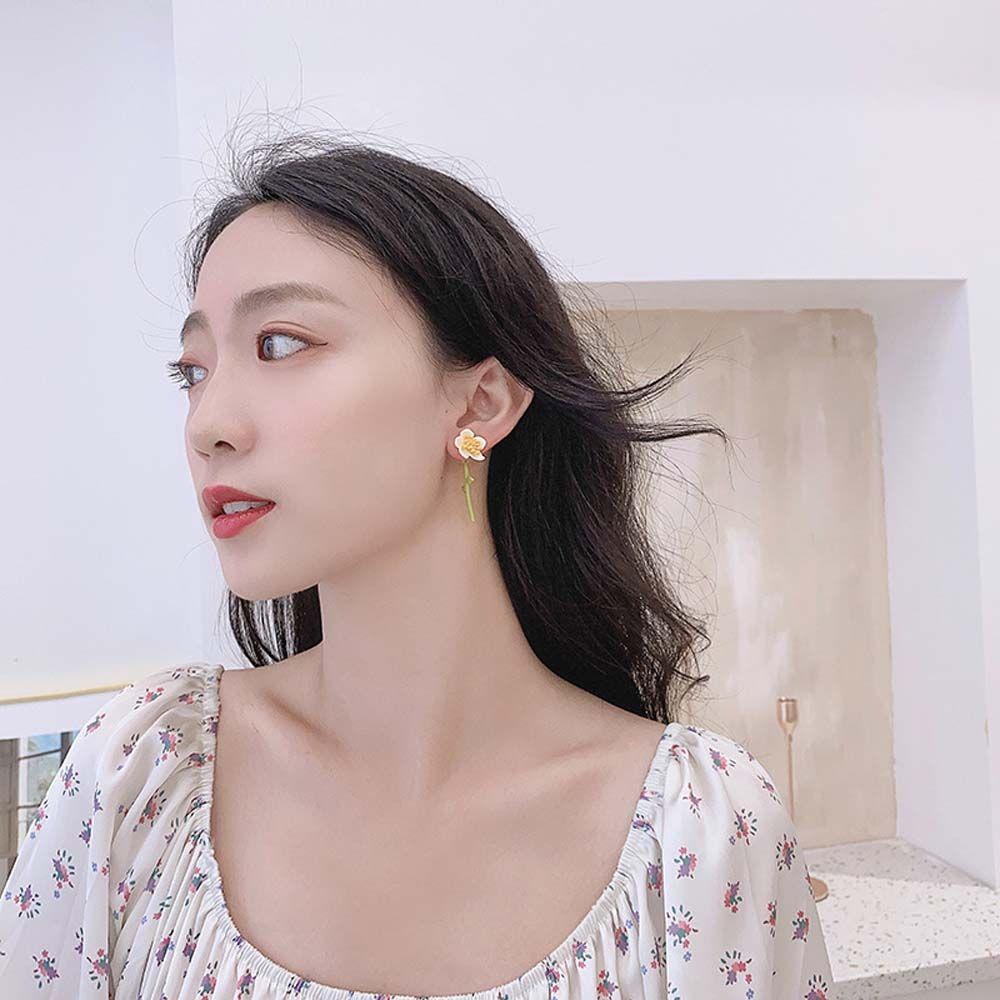 Bông Tai Dạng Xỏ Màu Sắc Ngọt Ngào Phong Cách Hàn Quốc Thời Trang Mùa Hè Cho Nữ