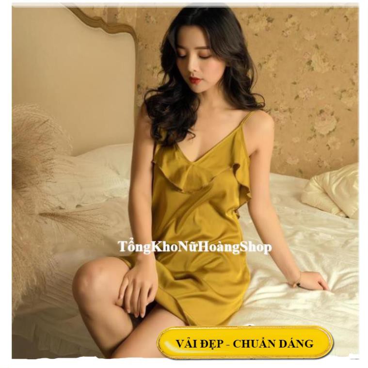 [Siêu Phẩm 2021 - Sang - Xịn]Váy ngủ sexy đắp bèo lụa satin cao cấp - đầm ngủ sexy lụa B1014 | BigBuy360 - bigbuy360.vn