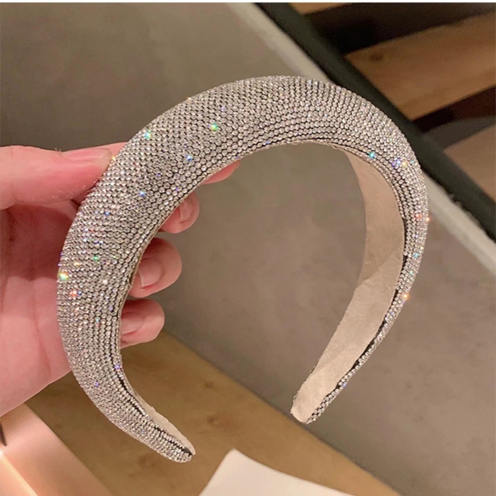 Băng Đô Xốp Đính Đá Hình Đầu Lâu Cao Cấp Thời Trang Dành Cho Nữ