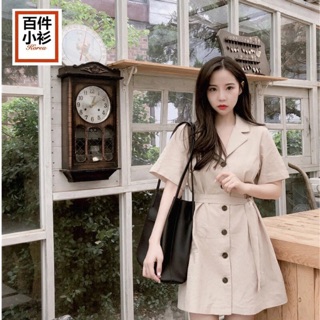 ☀️váy vtr04 đai thắt eo đi biển hàn quốc