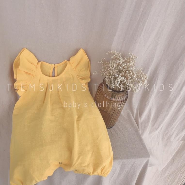 HÀNG TRẺ EM THIẾT KẾ - áo liền quần dáng đùi  nhún vai cánh tiên cho bé gái