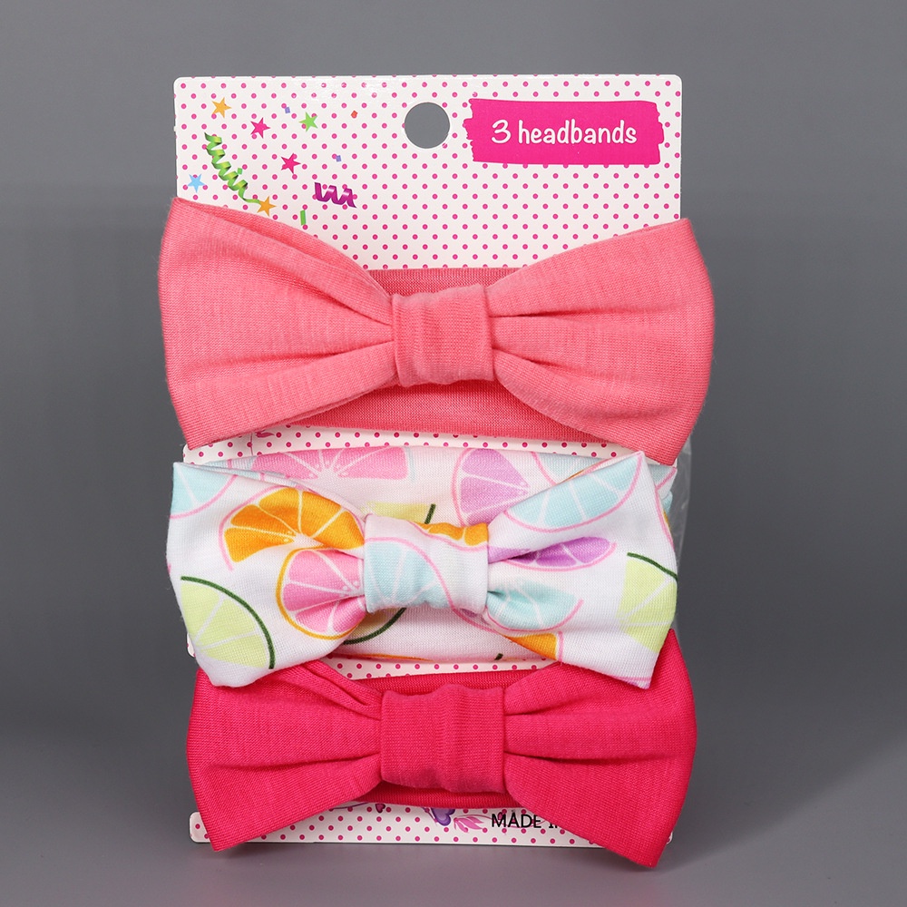 Set 3 Băng Đô Mềm In Hoa Cho Bé Gái