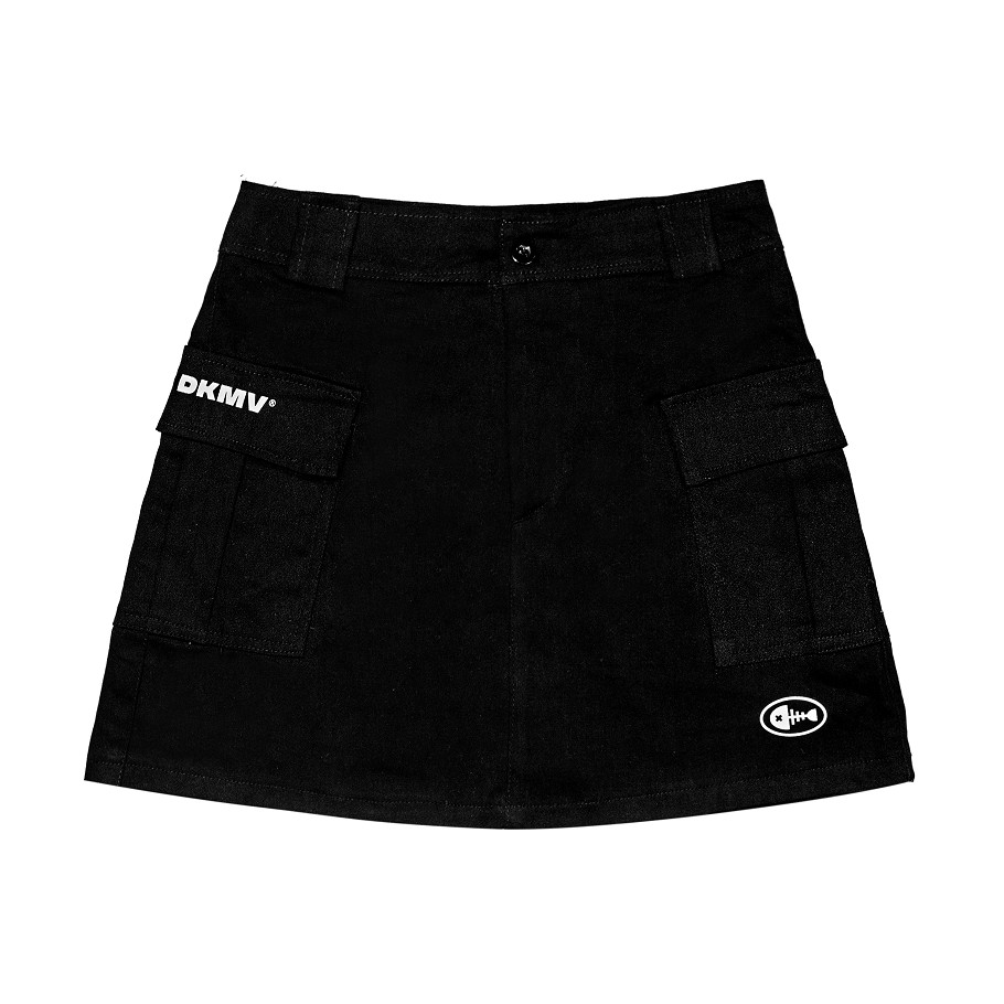 Chân váy ngắn nữ Don't Kill My Vibe dáng chữ A, vải kaki màu đen - Hilda Skirt